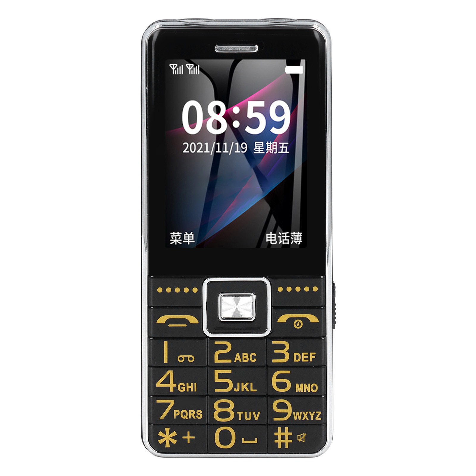 Big Button Cell Phone 2.4in Screen GSM Network 3 Card Slot Video Blutooth FM