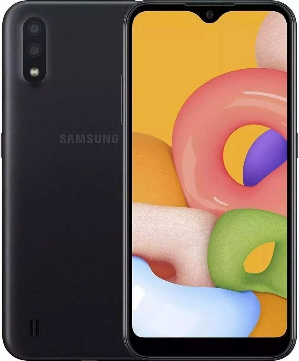 Samsung Galaxy A01 SM-A015U 16GB Black Android Smartphone Choose Carrier