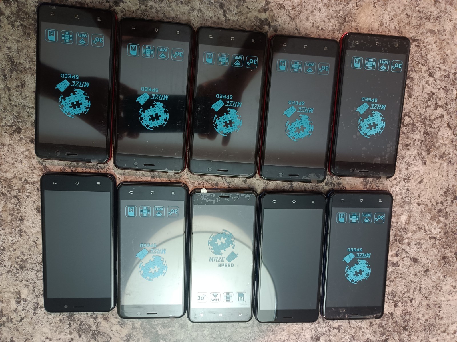5 PCs Phone Lot Maze Speed SSB504R Dual SIM No BATTERIES INCLUDED