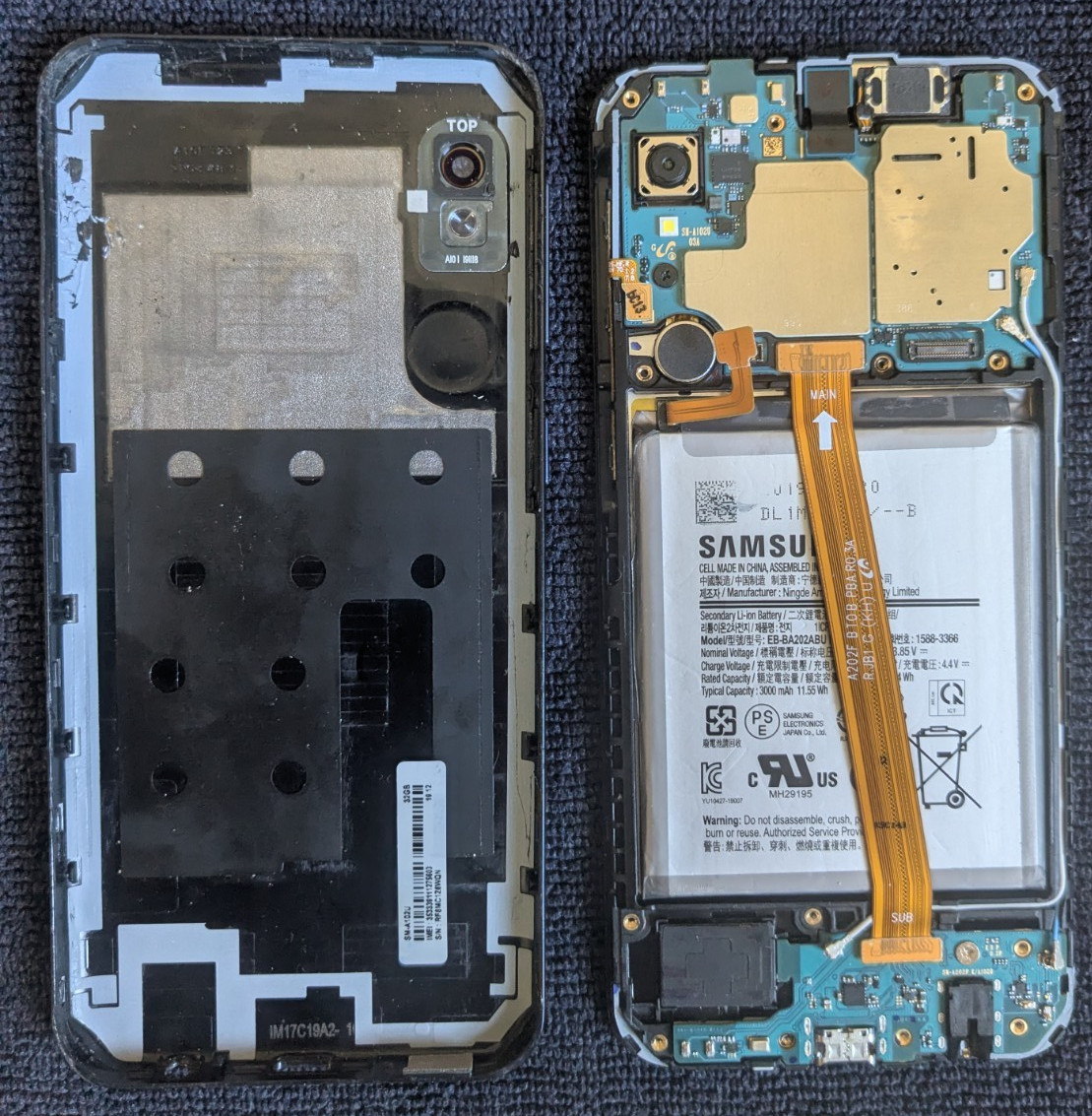LOCKED Samsung Galaxy A10e – 32 GB – Blue – US Cellular -Parts or Repair