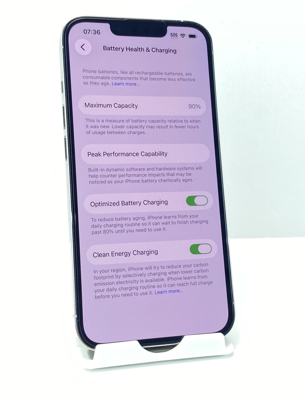 Apple iPhone 13 Pro A2483 128GB Silver 90% battery health Unlocked device