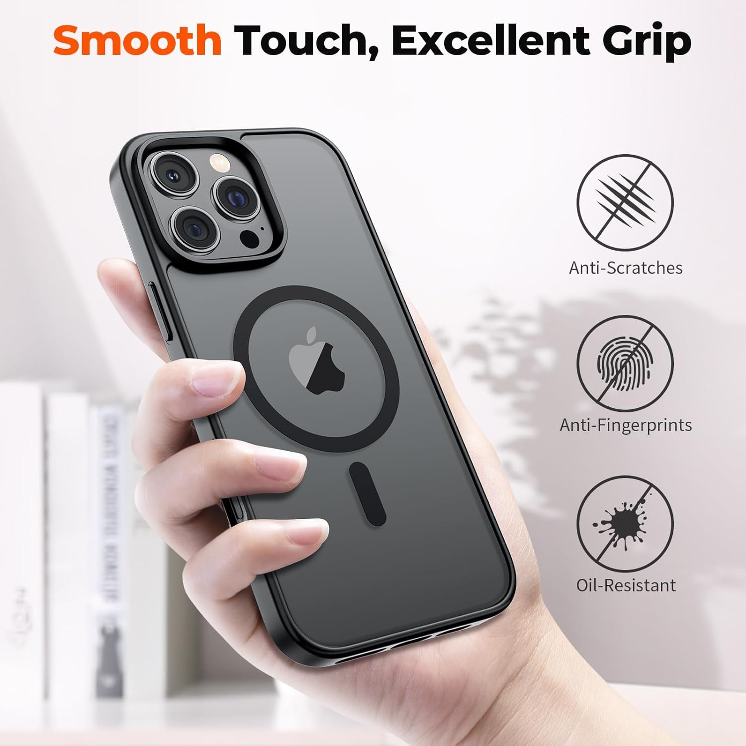 Magnetic for iPhone 16 Pro Max Case, Translucent Matte Shockproof Phone Cover,