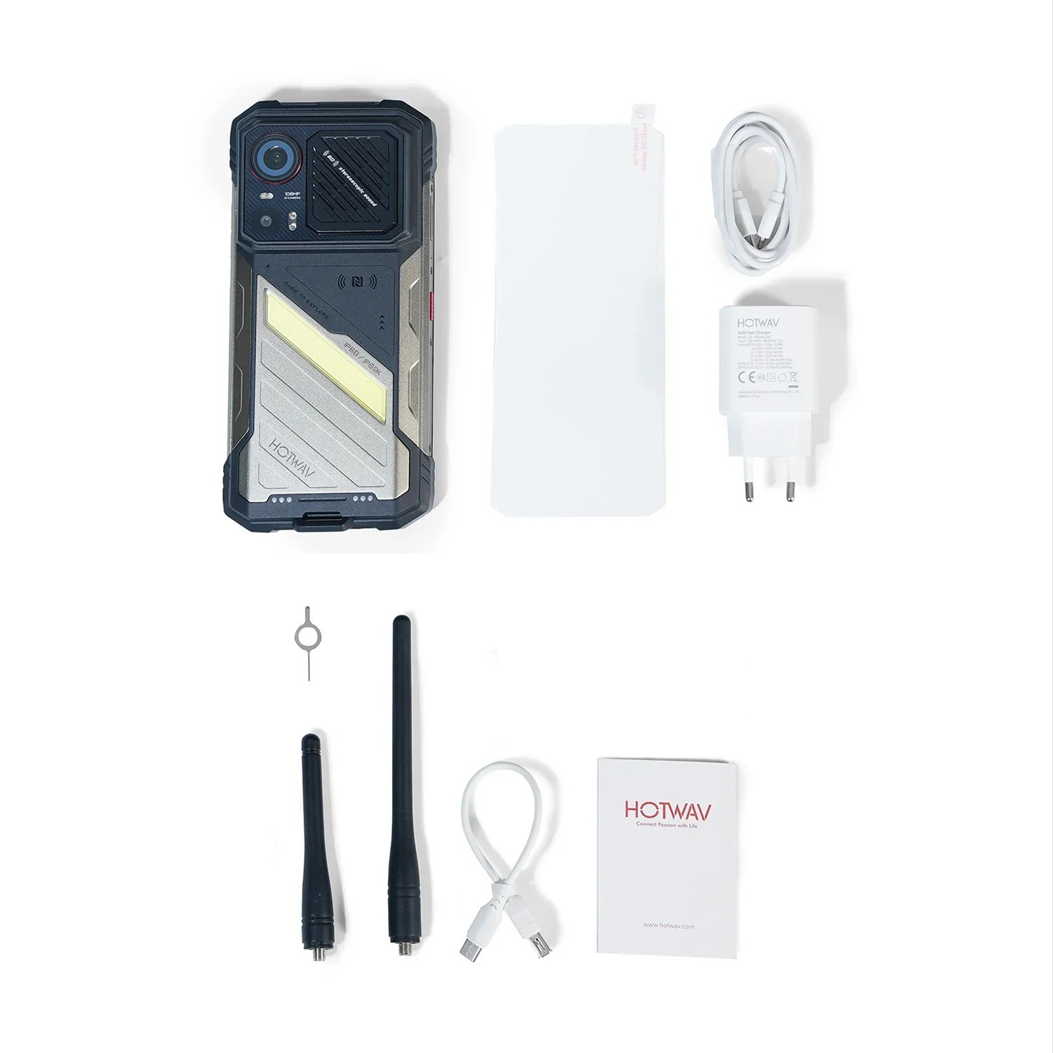 Rugged Smartphone HOTWAV Hyper 8 Ultra 5G 32GB+512GB 12000mAh NFC Walkie Talkie