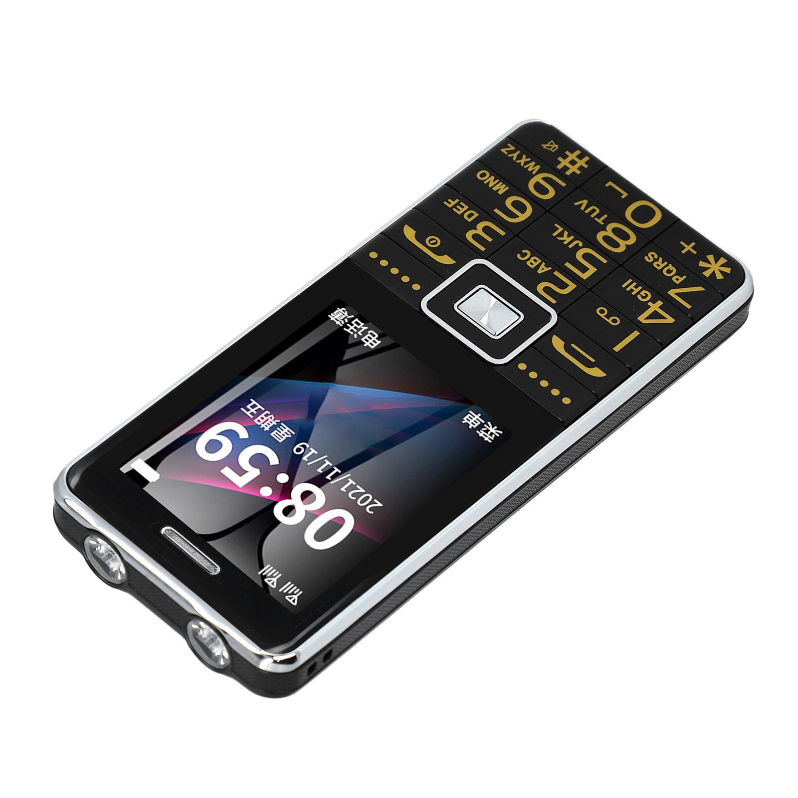 Big Button Cell Phone 2.4in Screen GSM Network 3 Card Slot Video Blutooth FM