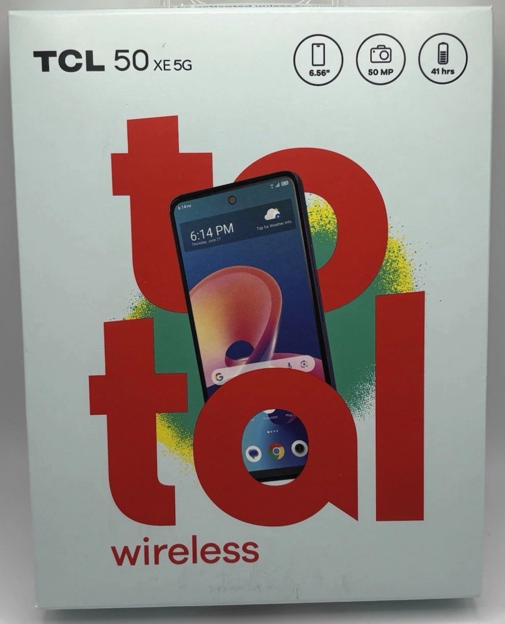 Total Wireless TCL 50 XE 5G Smartphone 6.56″ HD Display 50MP Camera 128GB New