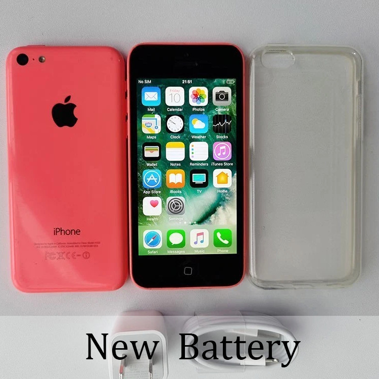 Original Apple iPhone 5c (Unlocked) NEW BATTERY – 8 GB / 16 GB / 32GB – PINK