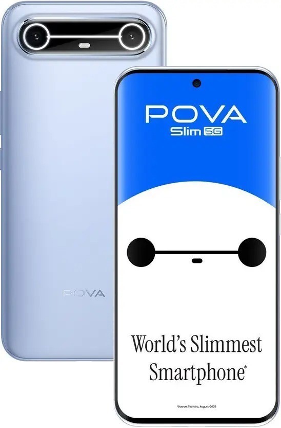 Tecno Pova Slim 5G Smartphone 8GB RAM 128GB Slim White Global Version Unlocked