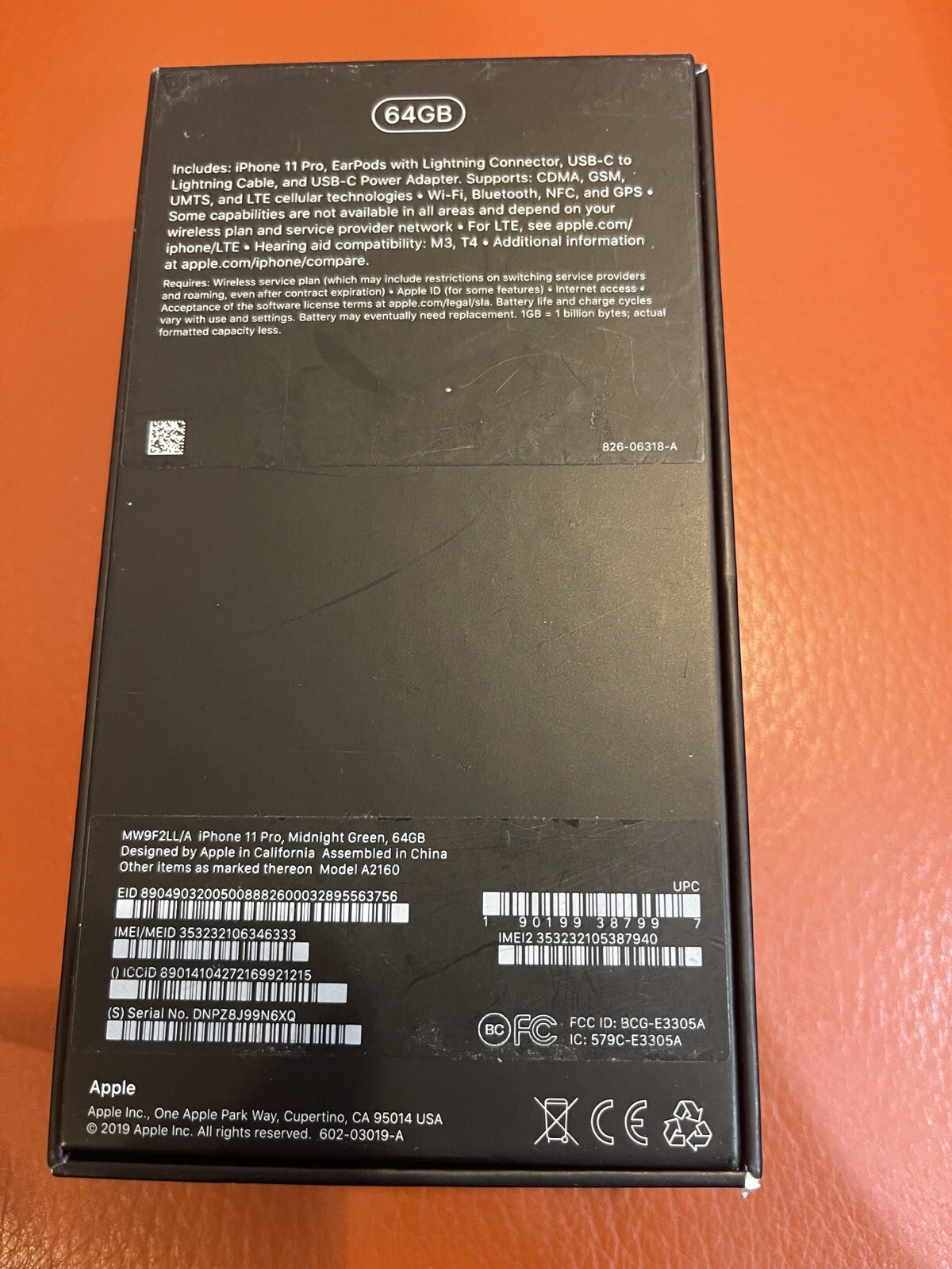 Apple iPhone 11 Pro – 64GB – Space Gray (AT&T) A2160 (CDMA + GSM) Broken Screen