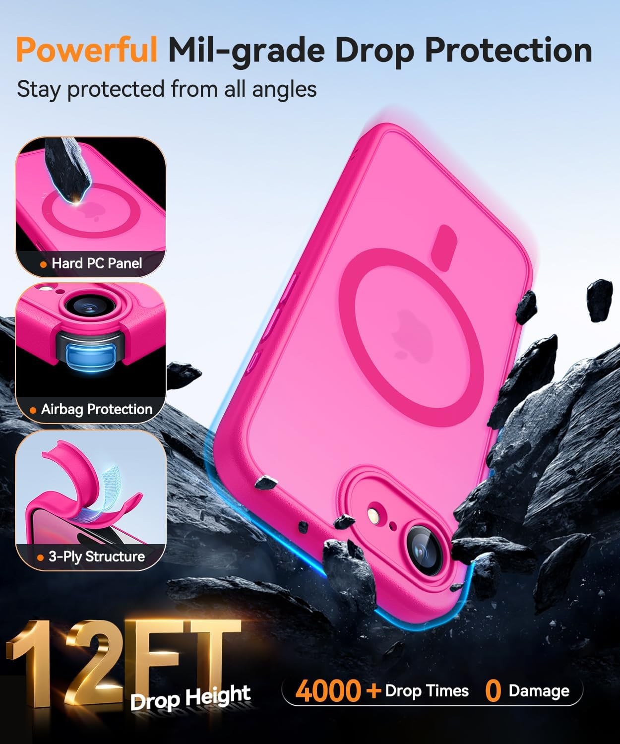 Magnetic for iPhone 17e / 16e Case, Upgraded Shockproof Protective Phone Case –
