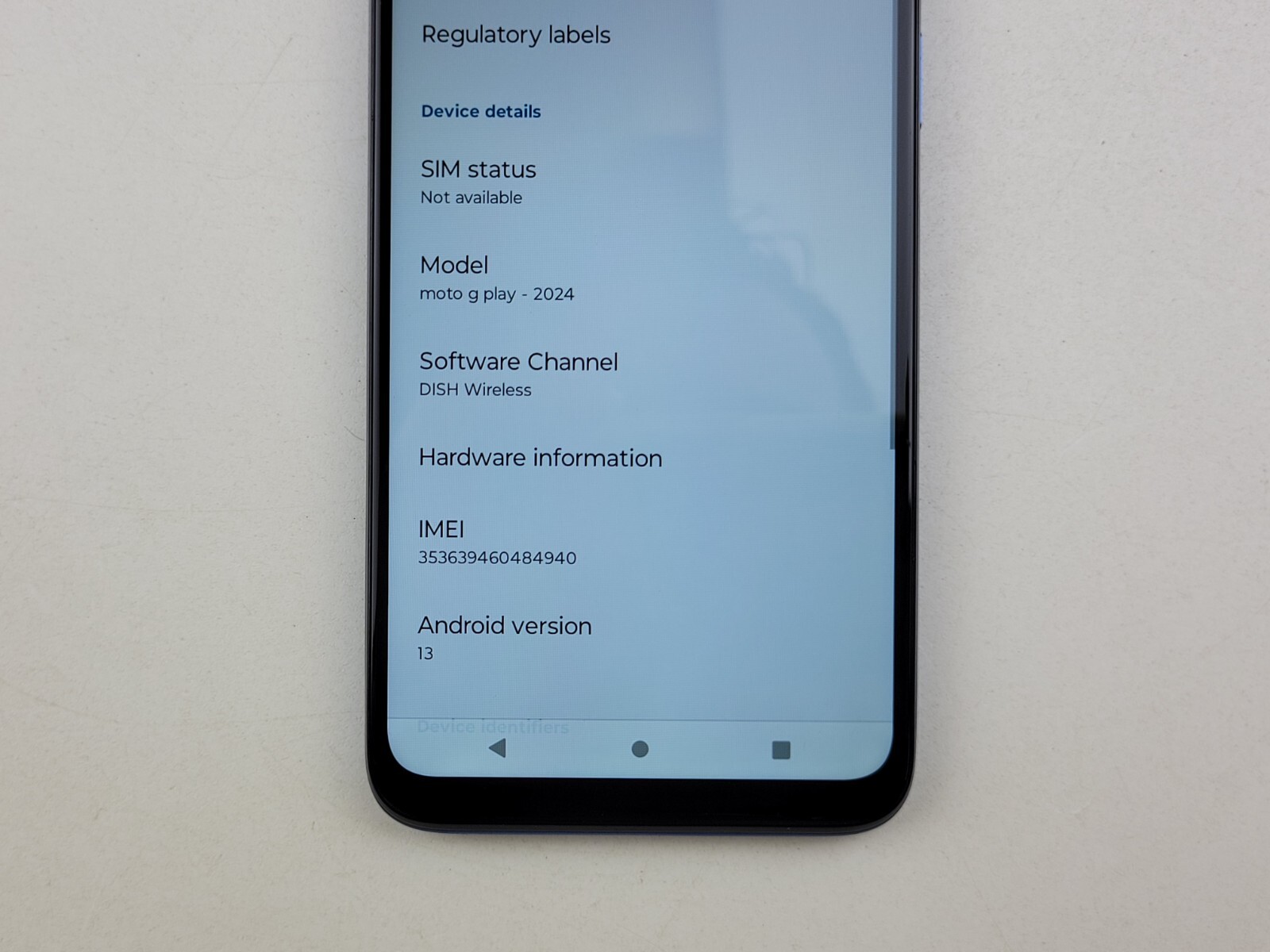 Motorola moto g play 2024 (XT2413-2) 64GB (DISH Wireless) – Clean IMEI – J2248