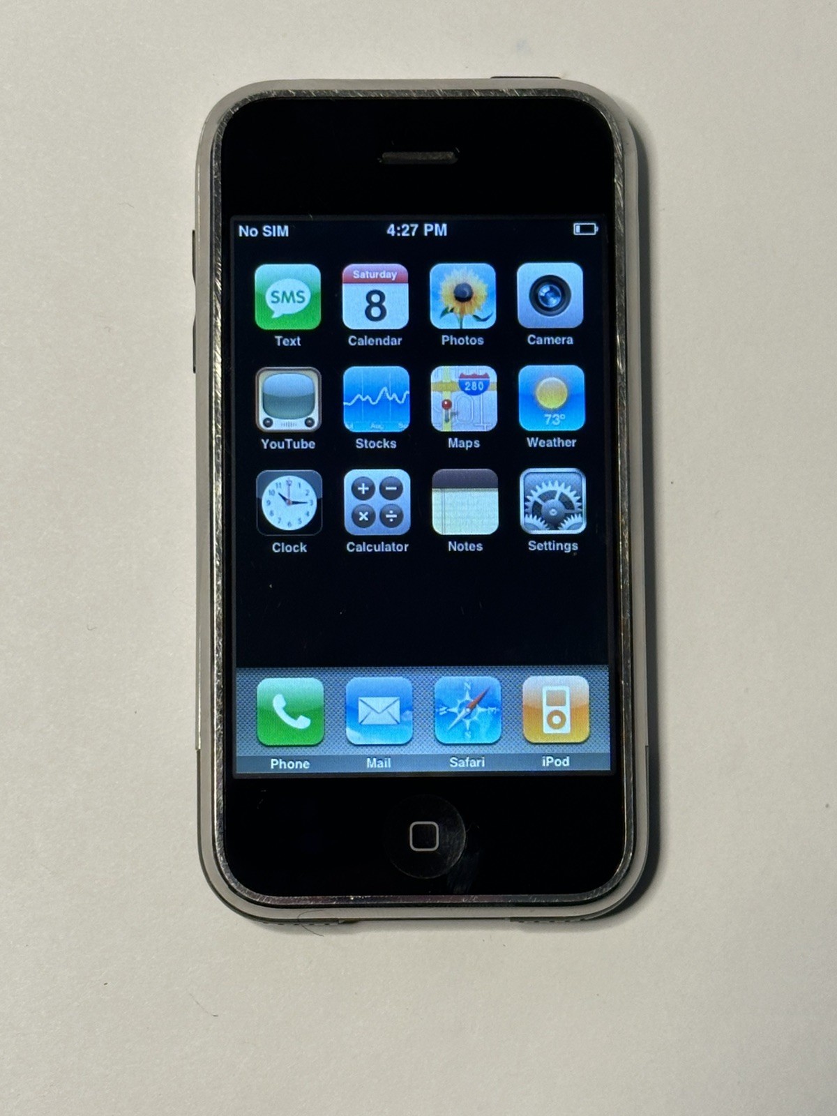 iOS 1.0 Apple iPhone 1st Generation – 8GB – Black A1203 (GSM) 2G MA712LL/A