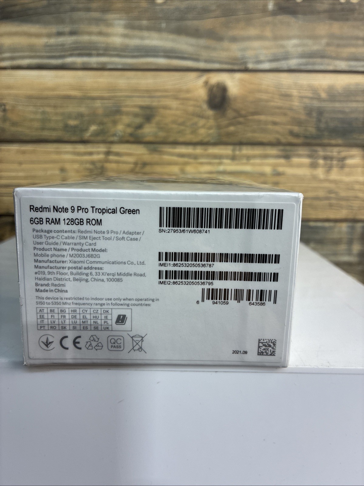 Redmi Note 9 Pro SIM Eject 128GB + 6GB RAM Tropical Green FAST FREE SHIPPING💥