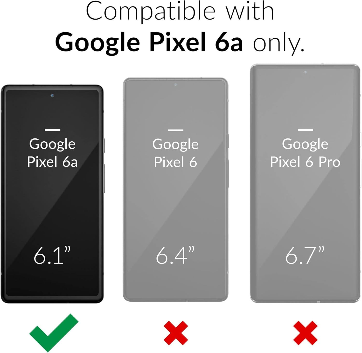 Clear Guard Shockproof Case for Google Pixel 6a, Clear Case for Pixel 6a