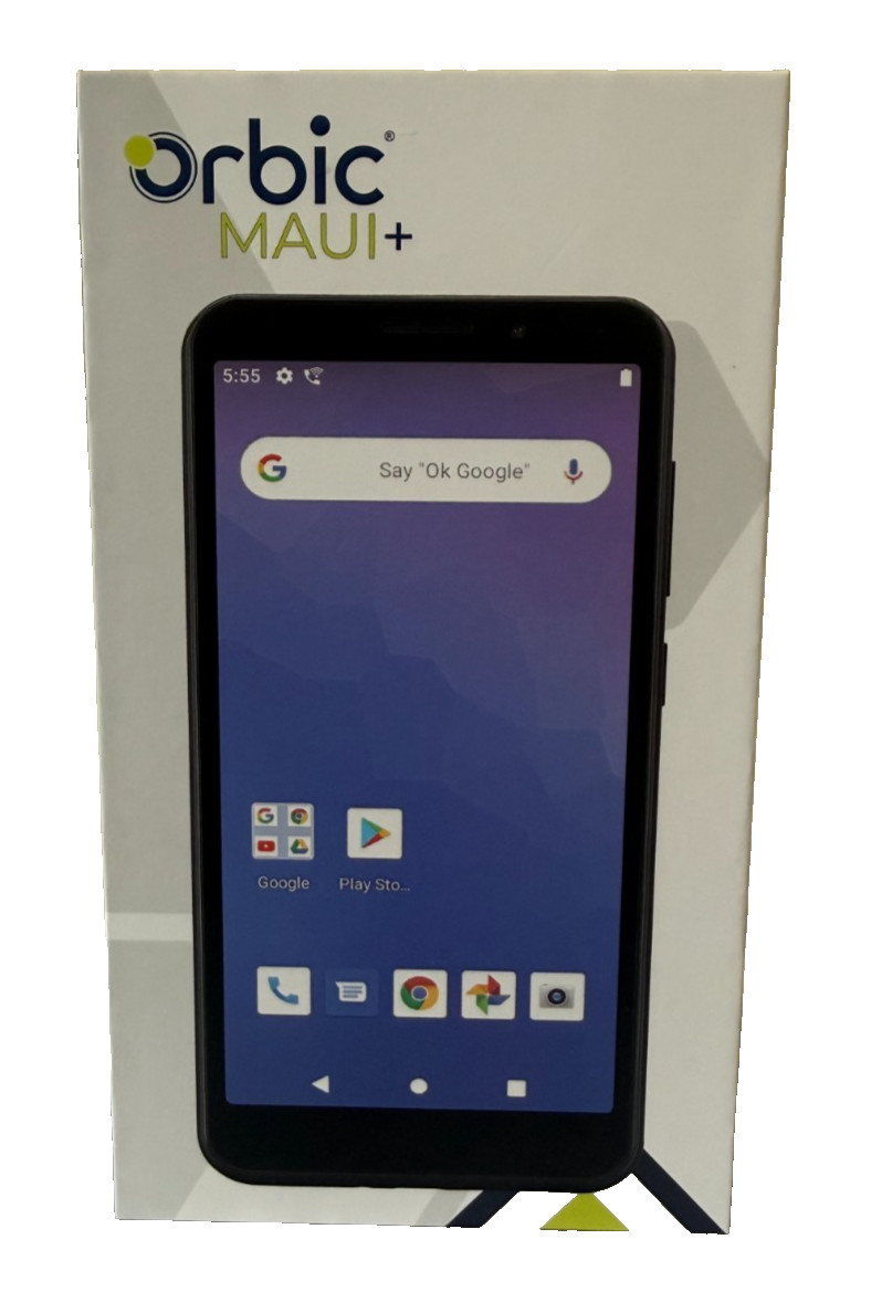 Orbic Maui+ ORB545LBTF 32GB Unlocked Smartphone 4G LTE Black – Brand New OEM