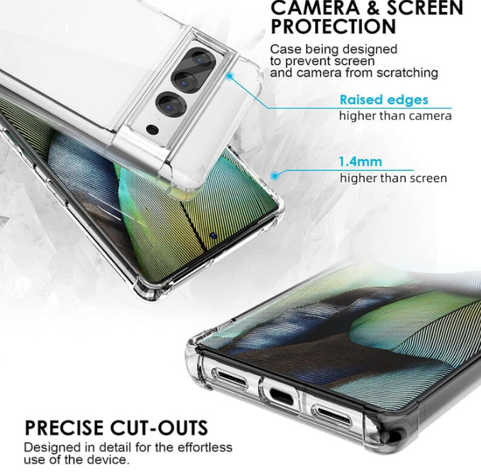 For Google Pixel 7 Pro Clear Case Premium Quality Transparent TPU Bumper Crystal