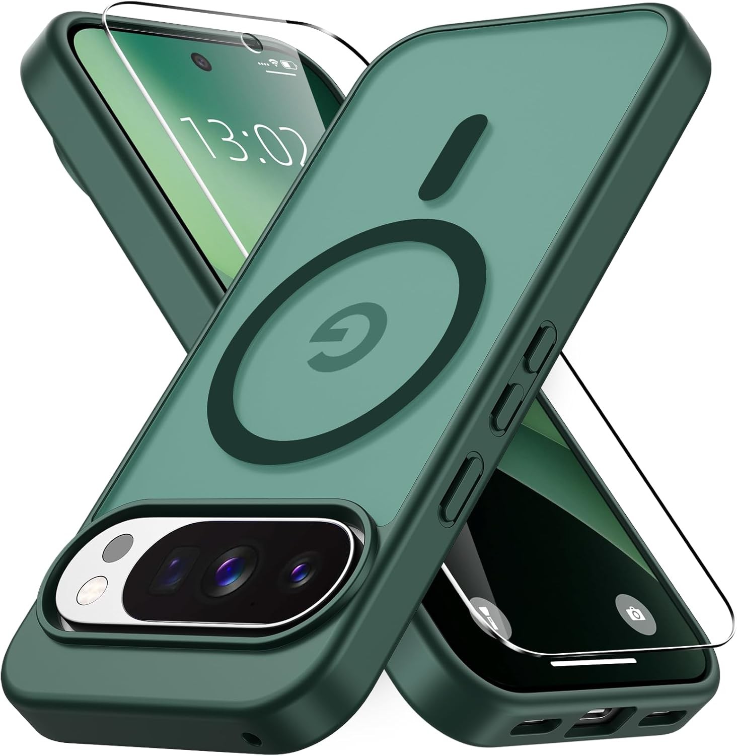 1PCS Case & Screen Protector for Google Pixel 10/10 Pro Magnetic Slim Matte Cove