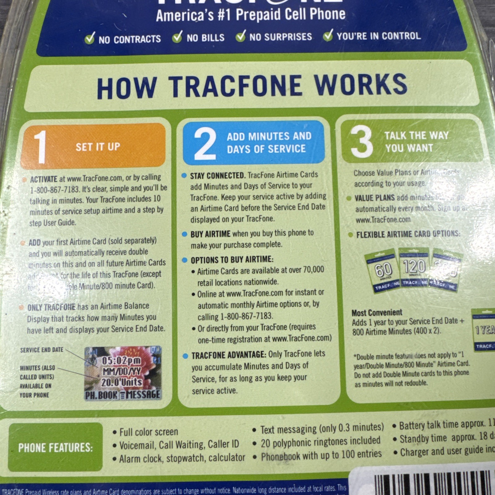 New Motorola C Series C139 – Black/Silver TracFone Cellular Phone Still Sealed