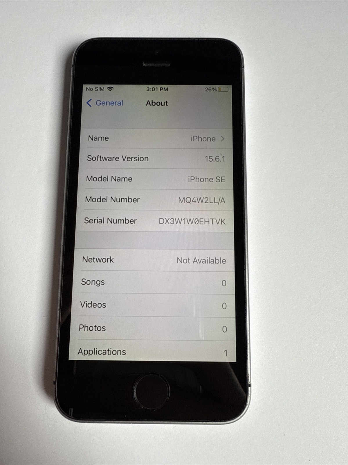 Apple iPhone SE 2016 1st Generation, 32GB, Space Gray, TracPhone Only, 86% BH