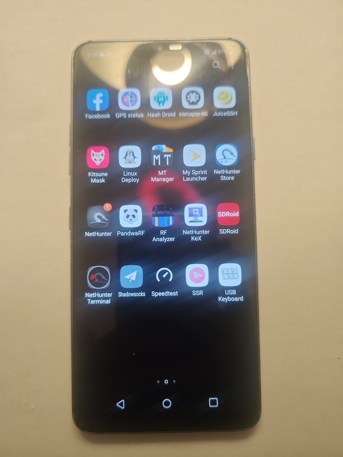 Rooted LG G7 ThinQ Nethunter Pentest Tool Internal Monitor Mode