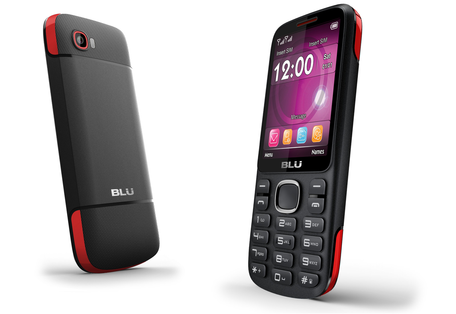 BLU Jenny TV 2.8 T276T|Unlocked GSM Dual SIM Cell Phone|w/ 1.3MP|Camera|BlackRed