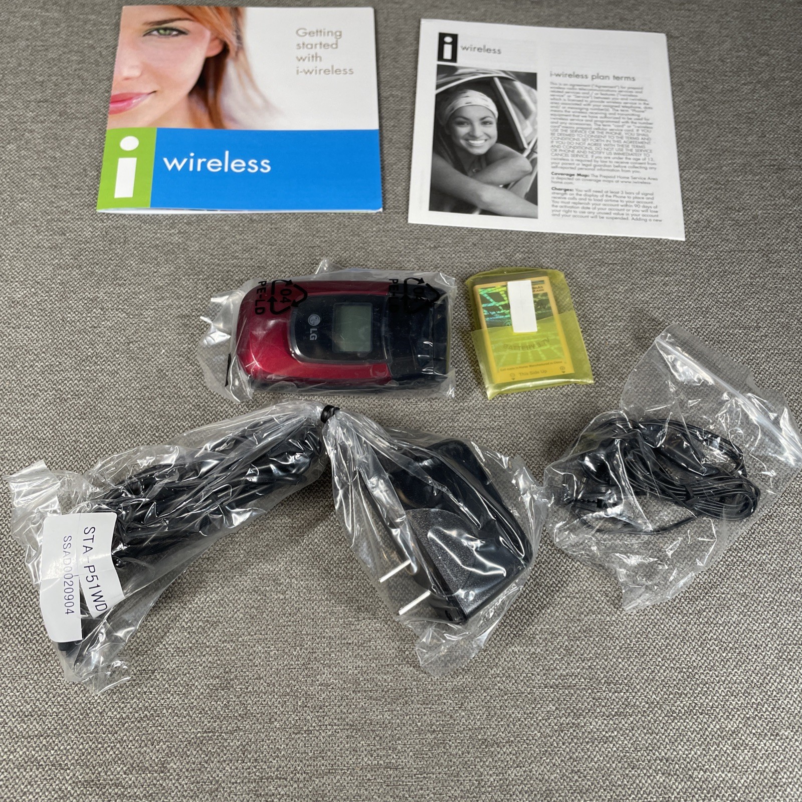 LG150 – Red & Black ( iWireless ) CDMA Flip Phone NOS 2006 *Super Rare*