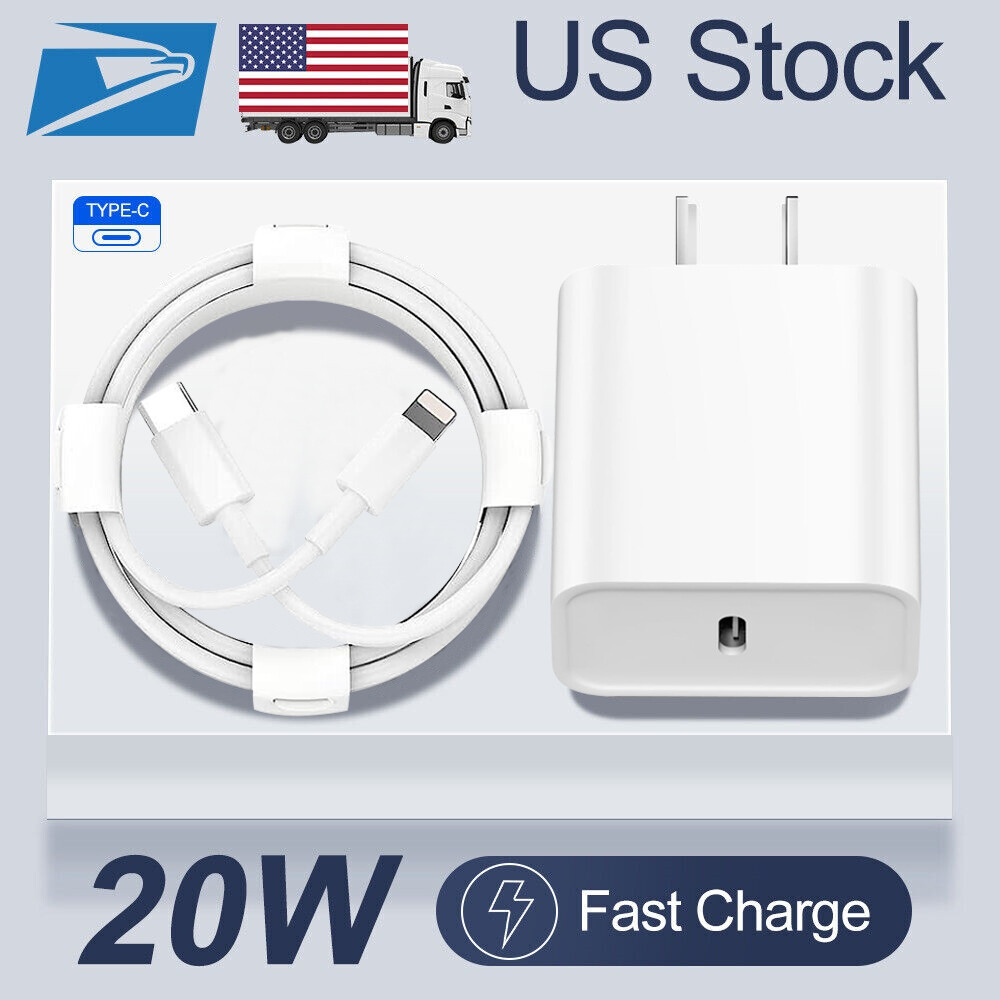 PD Power Fast Charger Wall Adapter 3FT USB-C Charging For Apple iPhone 14 13 12