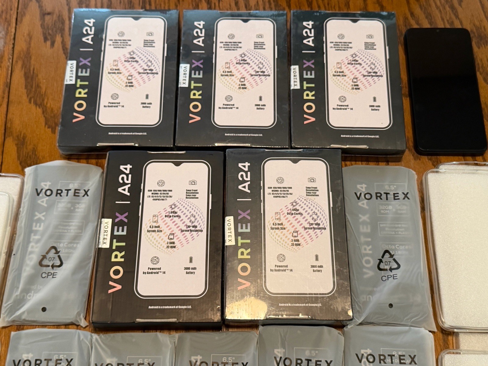 Vortex Cellular Lot Of 13 A24 – 32GB – Black CARRIER UNKNOWN Android Smartphone