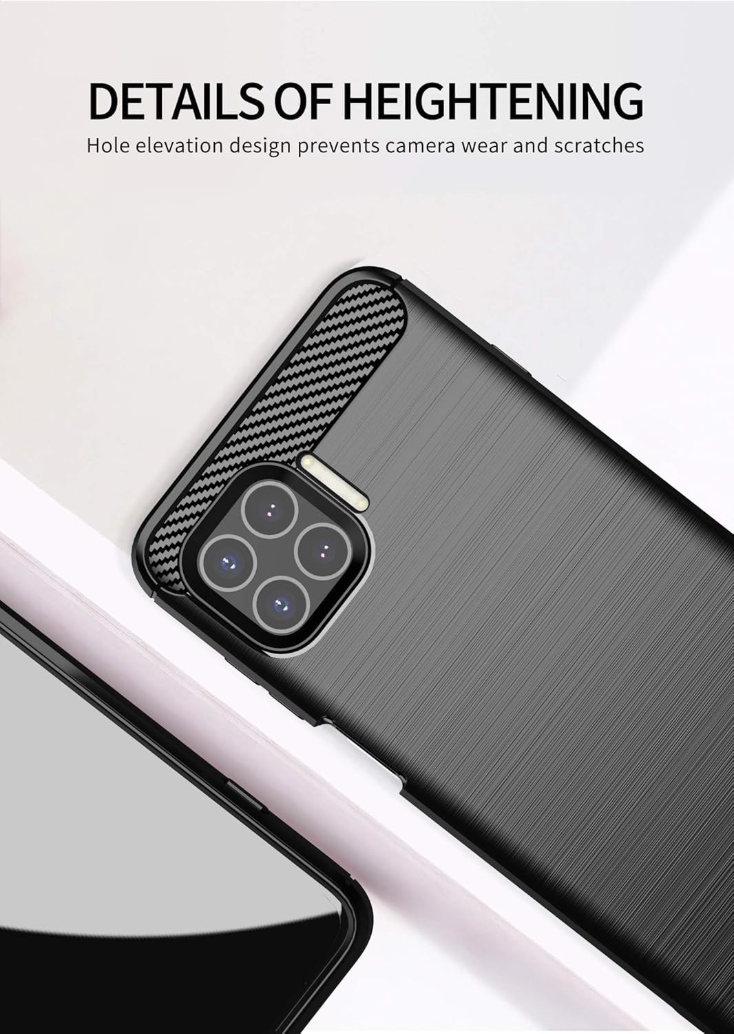Moto One 5G case,Motorola One 5G case,with HD Screen Protector,Slim TPU-Black