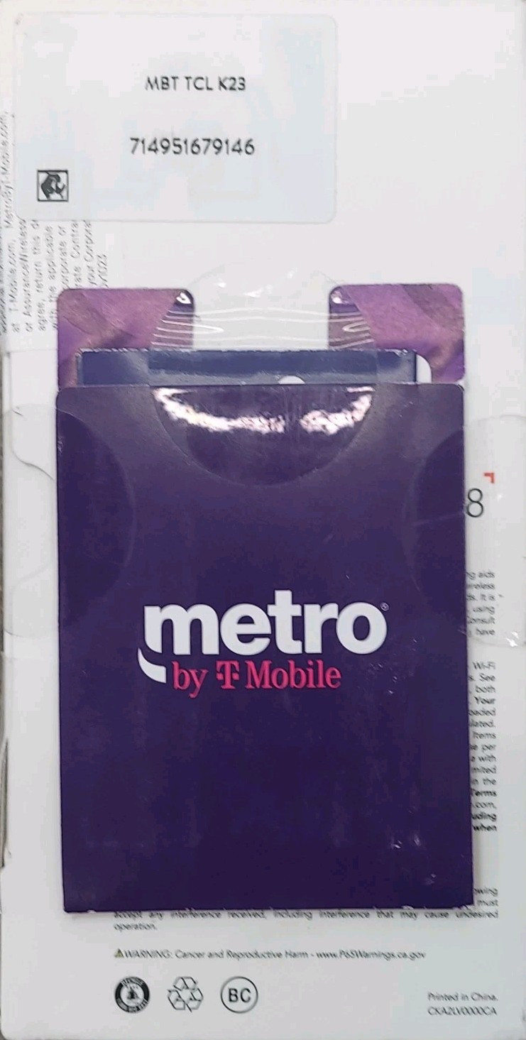 Metro by T-Mobile TCL K23 6.5″ HD+/8MP/32Gb/3Gb RAM Storm Gray Prepaid Phone🔒🆕
