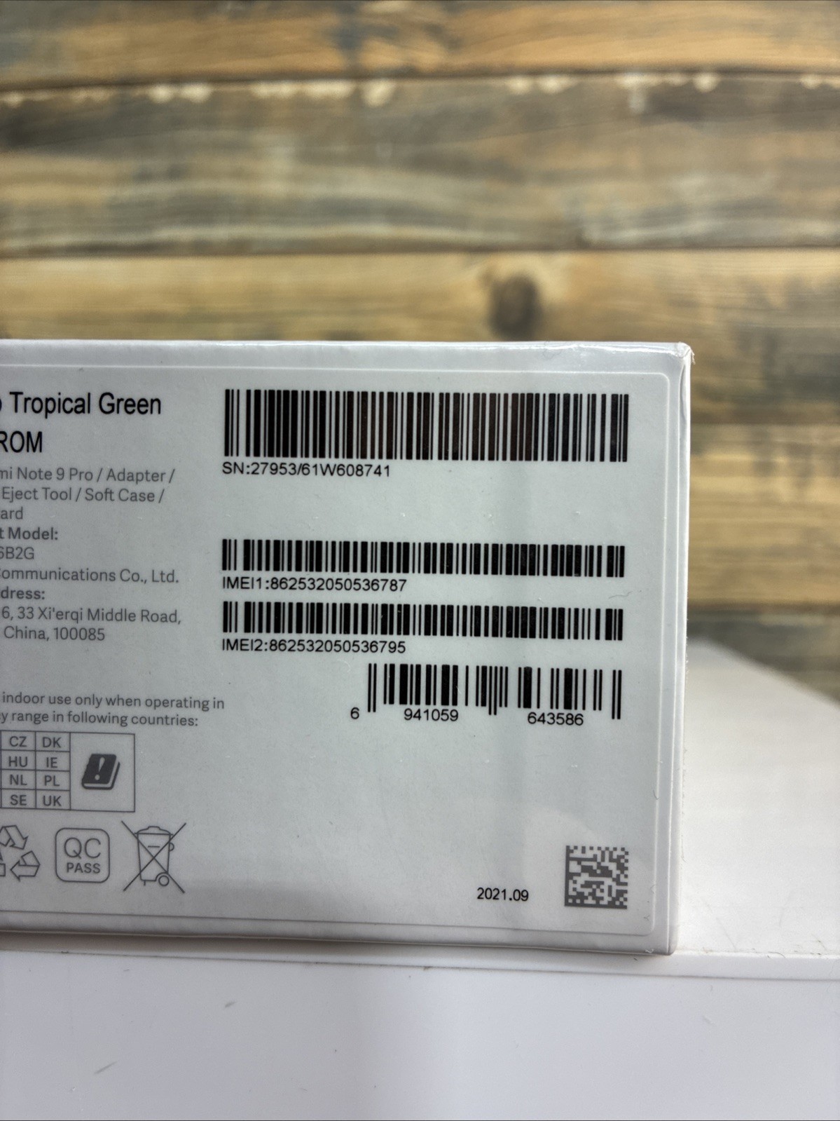 Redmi Note 9 Pro SIM Eject 128GB + 6GB RAM Tropical Green FAST FREE SHIPPING💥