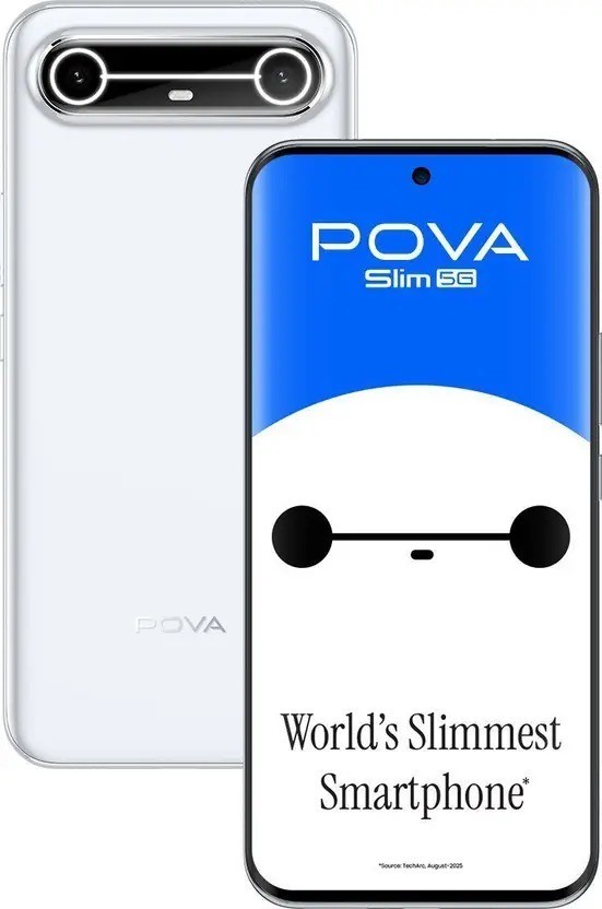 Tecno Pova Slim 5G Smartphone 8GB RAM 128GB Slim White Global Version Unlocked