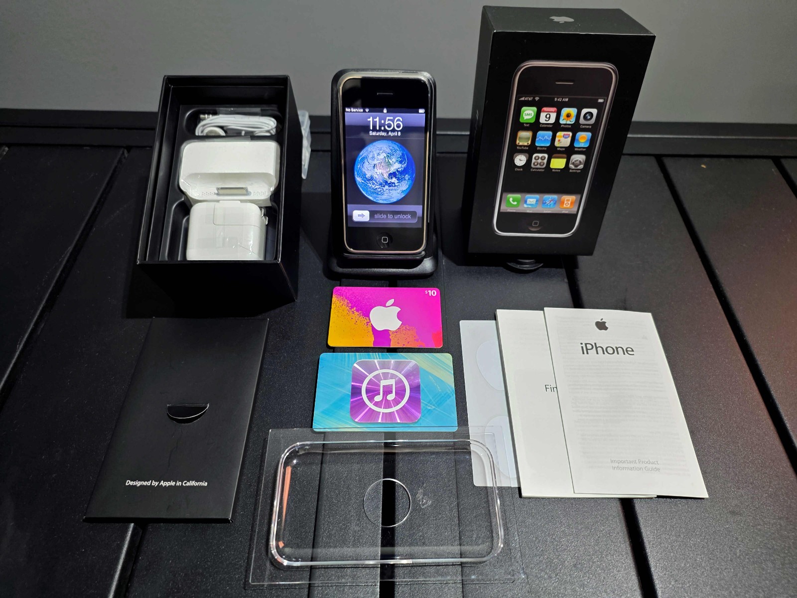 Apple iPhone 2G 1st Gen 8GB A1203 Maching Box – Full Set – Working -Rare IOS 1.0