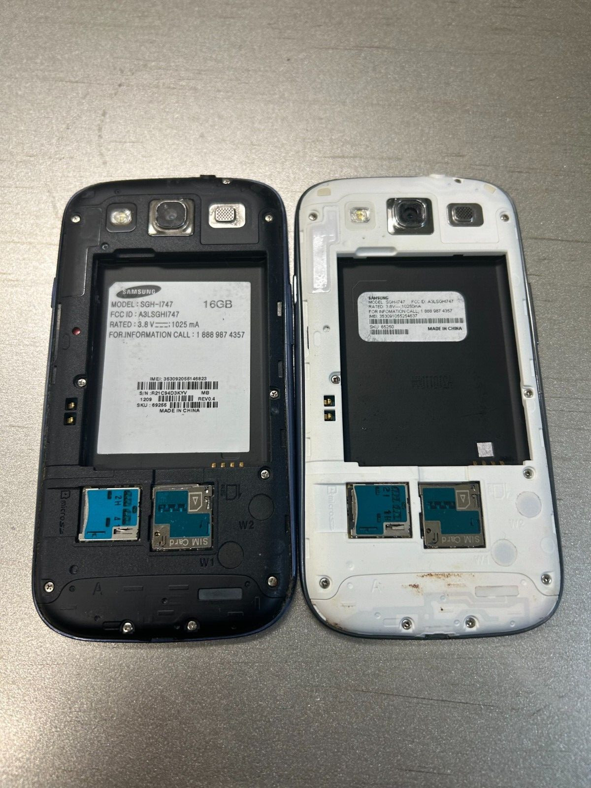 Samsung Galaxy S3 i747m / i747 – T999v White/Blue/Red 16GB – UNTESTED For Parts