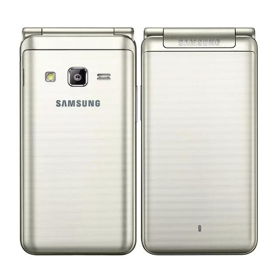 Samsung Galaxy Folder G1600 16GB Dual SIM LTE Flip Unlocked Smart Phone Open Box