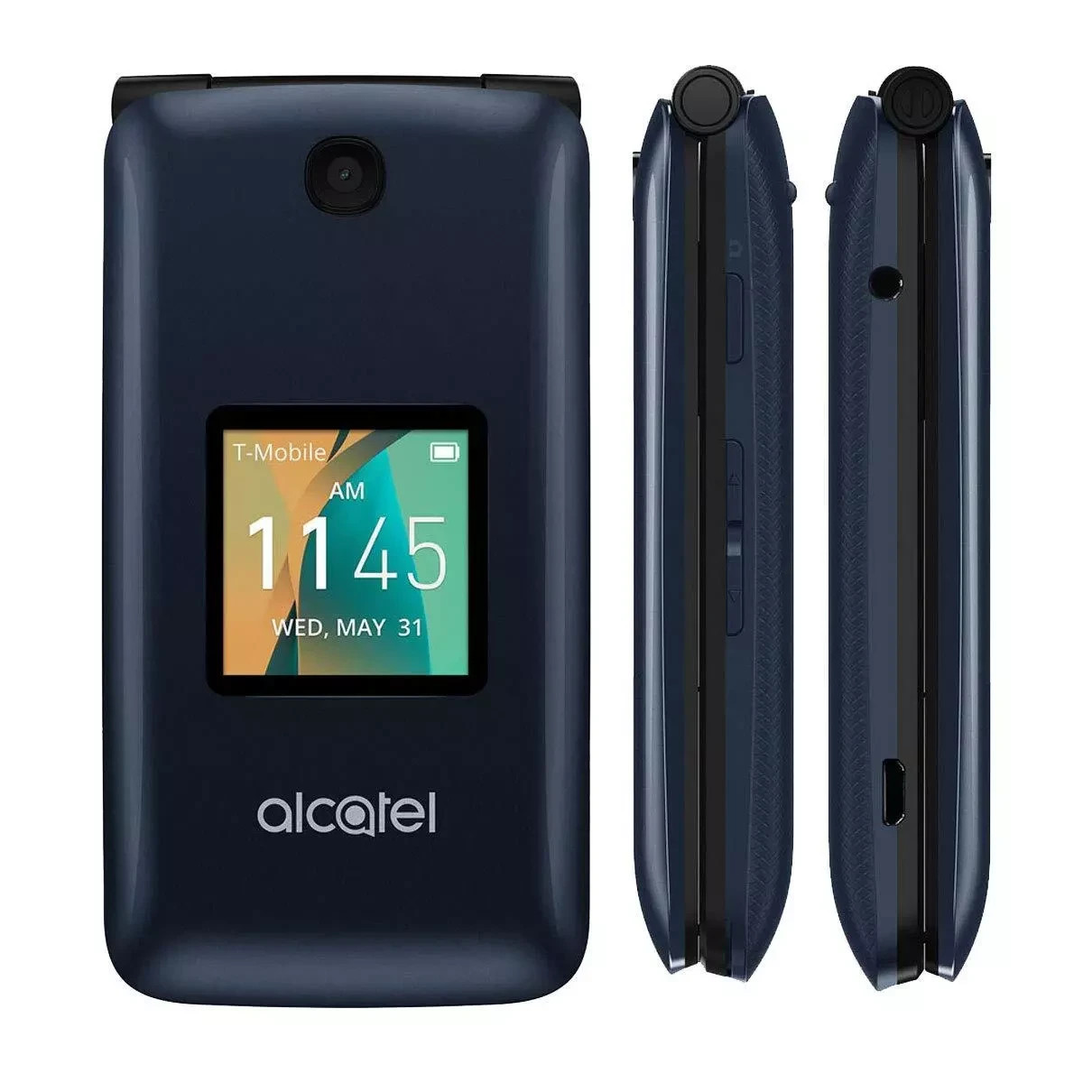 Alcatel Go Flip 4044W 4GB Blue T-Mobile 4G LTE GSM Senior Flip Phone Grade A
