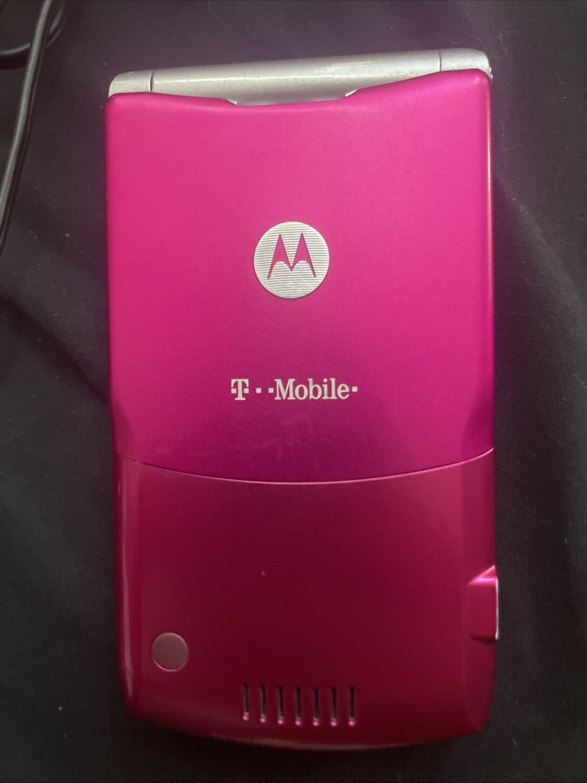 Motorola RAZR V3 Pink/Silver Flip Phone (T-Mobile) WORKS 2 Motorola Chargers
