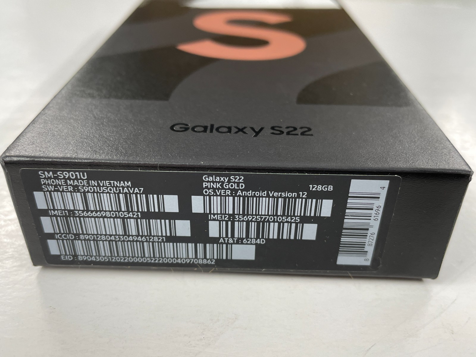 Samsung Galaxy S22 – SM-S901U – 128 GB – Pink Gold – NEW IN BOX – READ DESC.