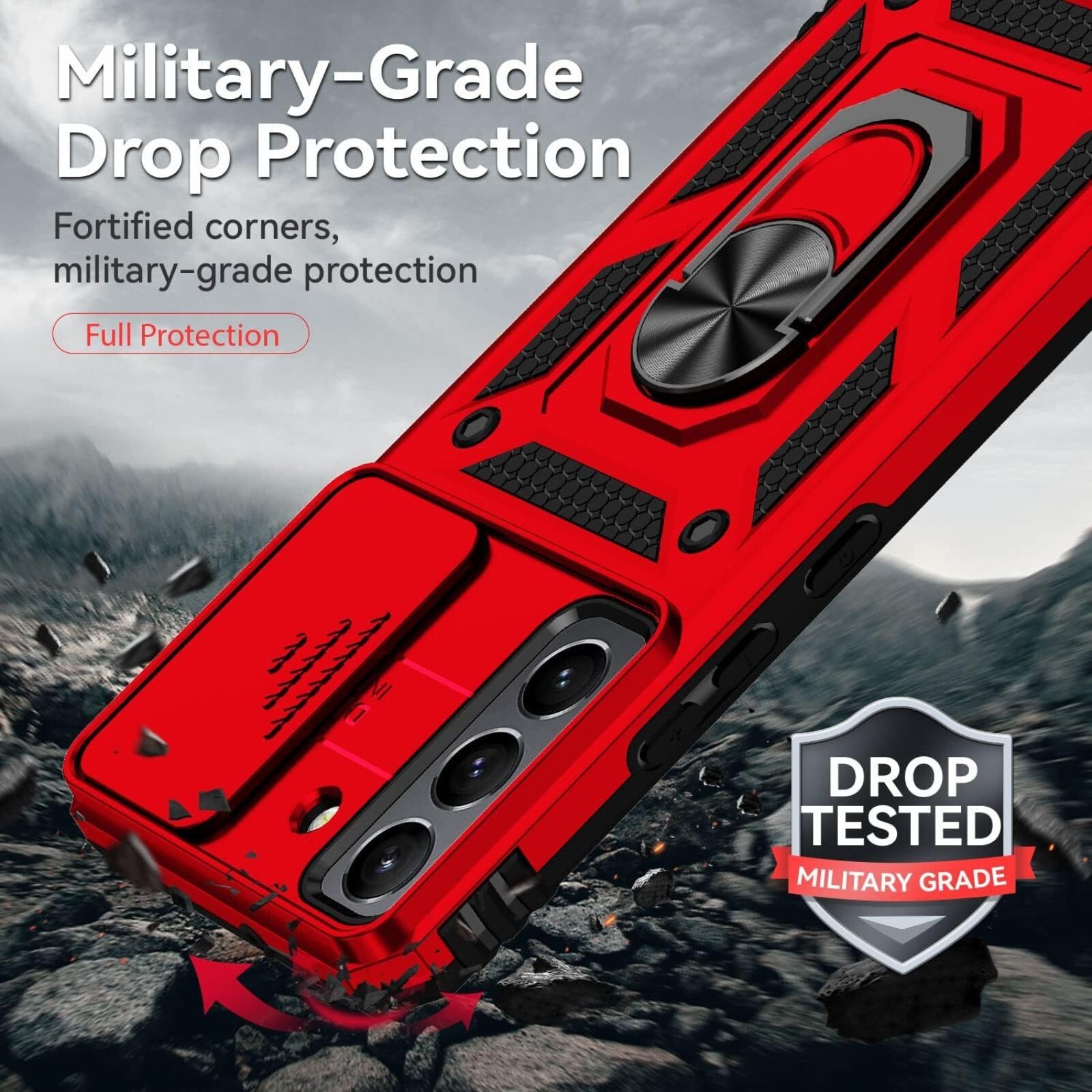 For Samsung Galaxy S22 Case w/Screen Protector & Military Grade Shockproof Cover