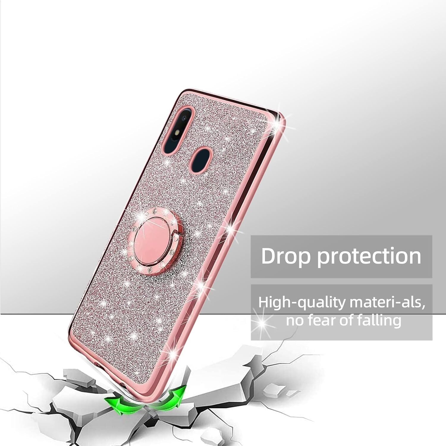 Samsung Galaxy A10E Case Cute TPU Glitter Design Women Scratch Resistant Cover