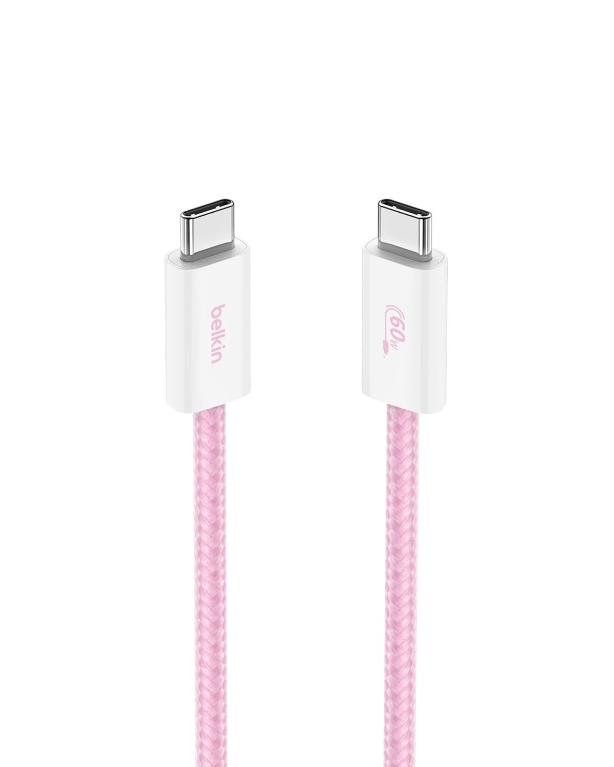 USB C to USB C Cable, 3.3ft, 60W – Type C Charger, iPhone Charger Cord, Pink