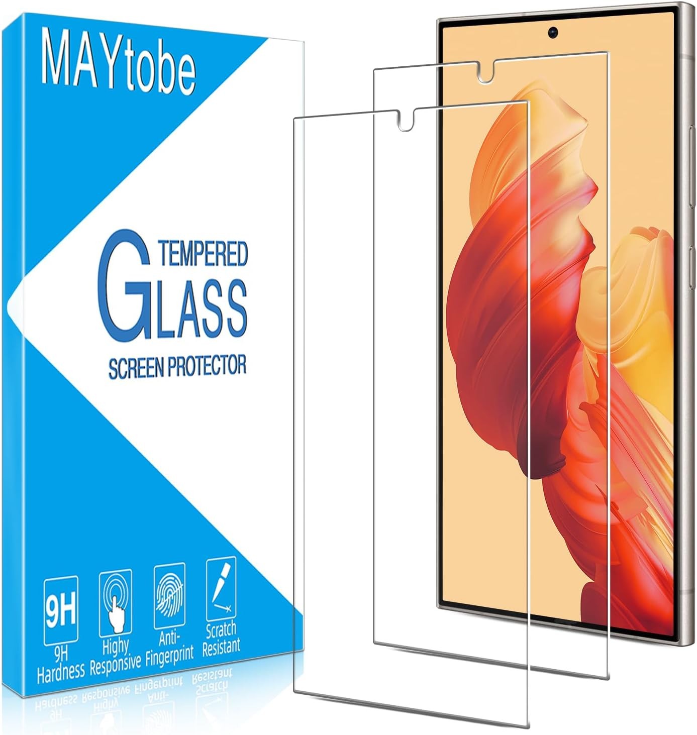 2PCS Screen Protector for Samsung Galaxy S25 Ultra 5G 6.8 Inch Anti Scratch Easy
