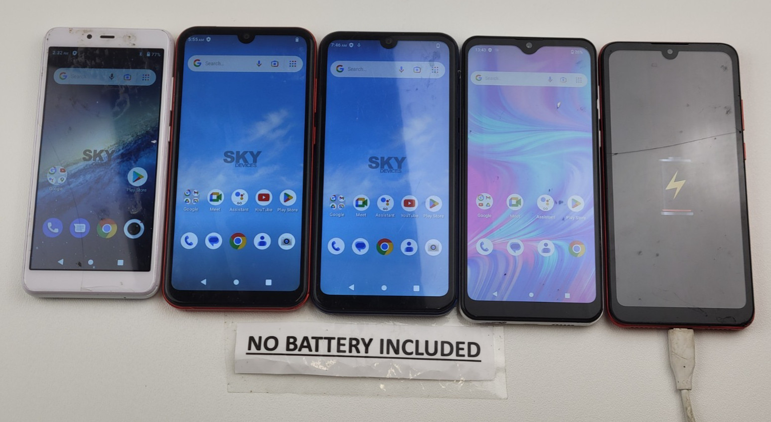 (Lot of 5) MIXED MODEL SKY Devices (GSM Unlocked) Dual SIM Smartphones – *READ*