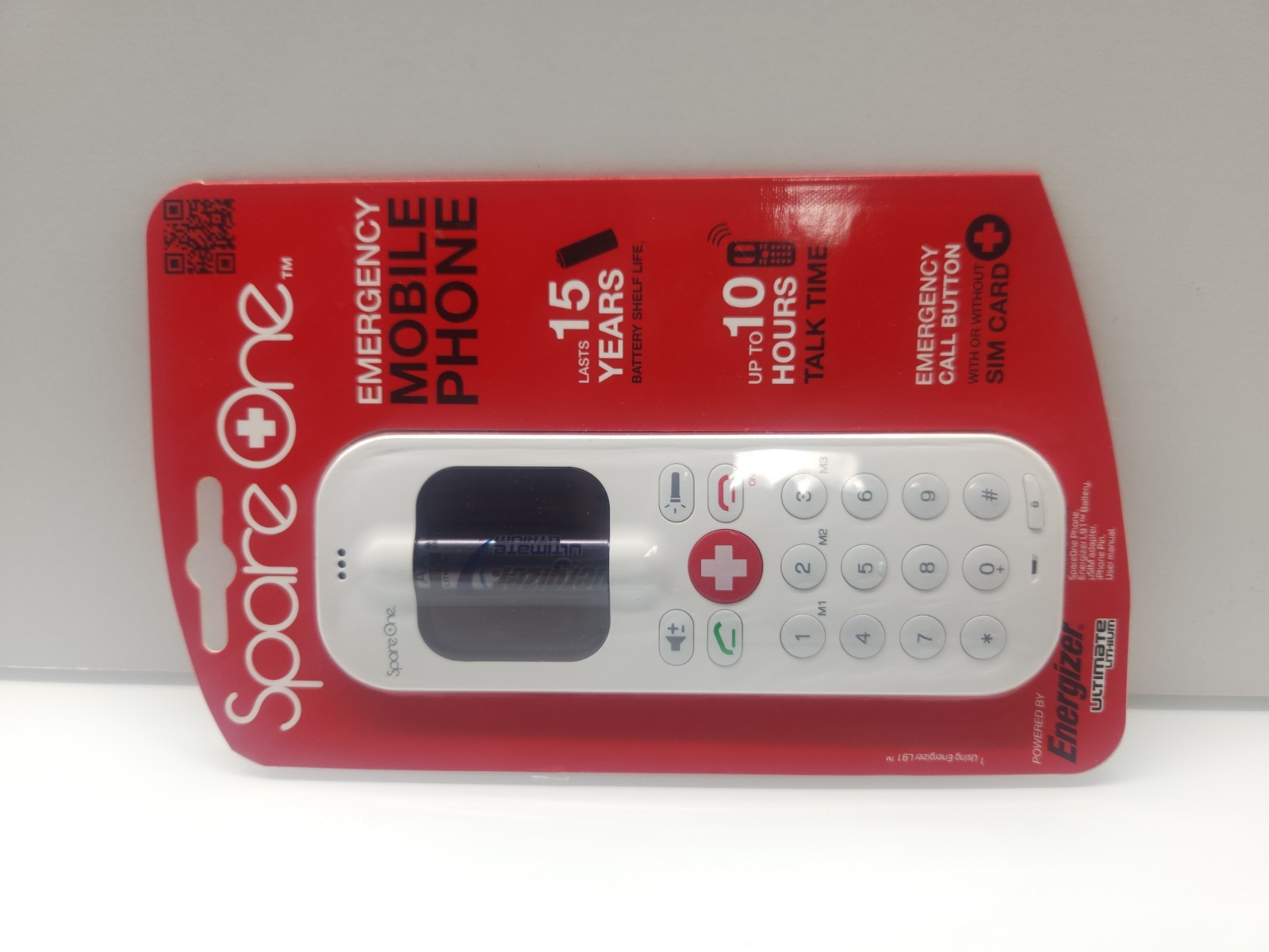 SpareOne White Red Touch Screen Emergency Phone Old Stock