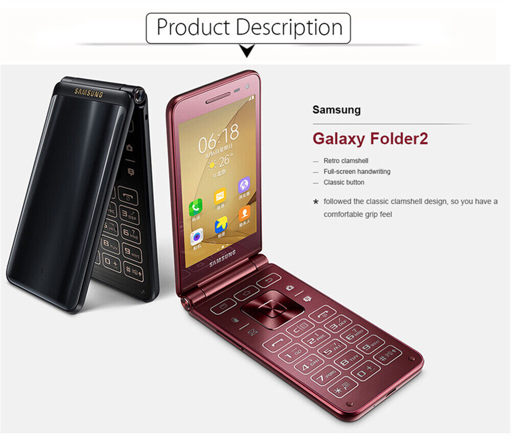 Samsung Galaxy Folder 2 G1650 16GB Unlocked Dual SIM 4G LTE Flip Phone OPEN BOX