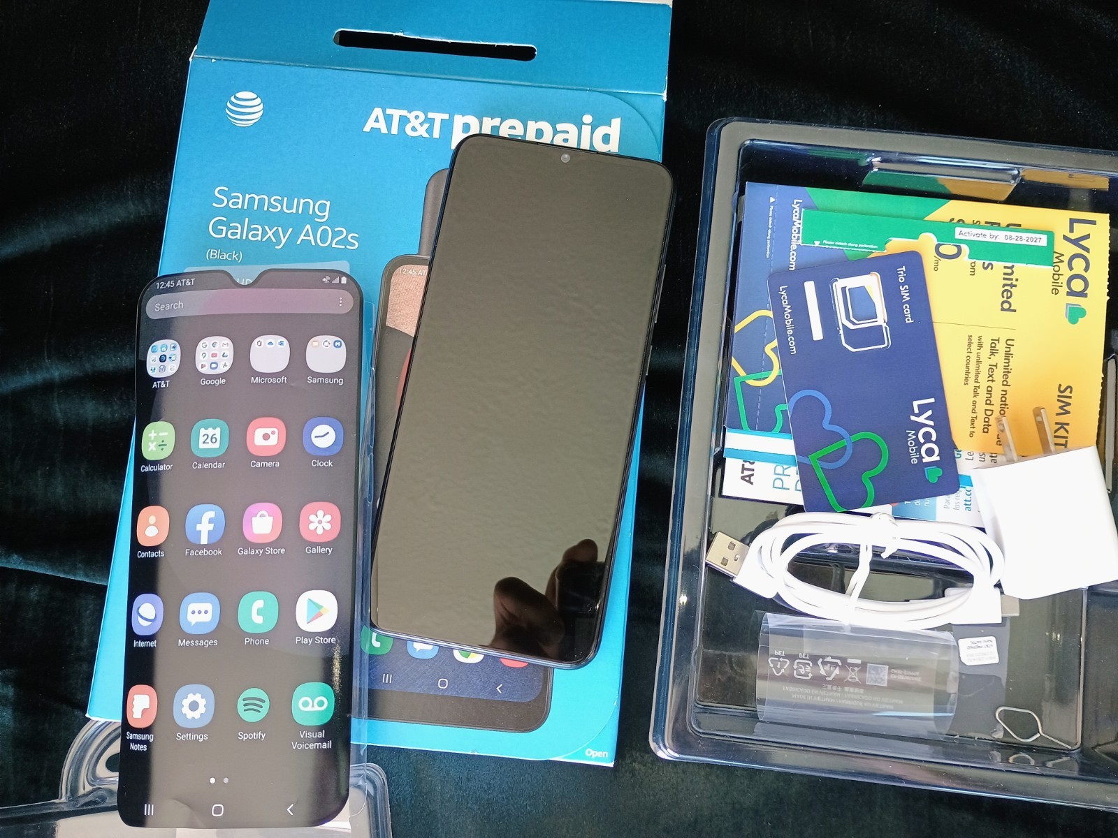 UNLOCKED Samsung Galaxy A02s SM-A025A 4G 32GB Black Cell Phone Lyca Mobile AT&T