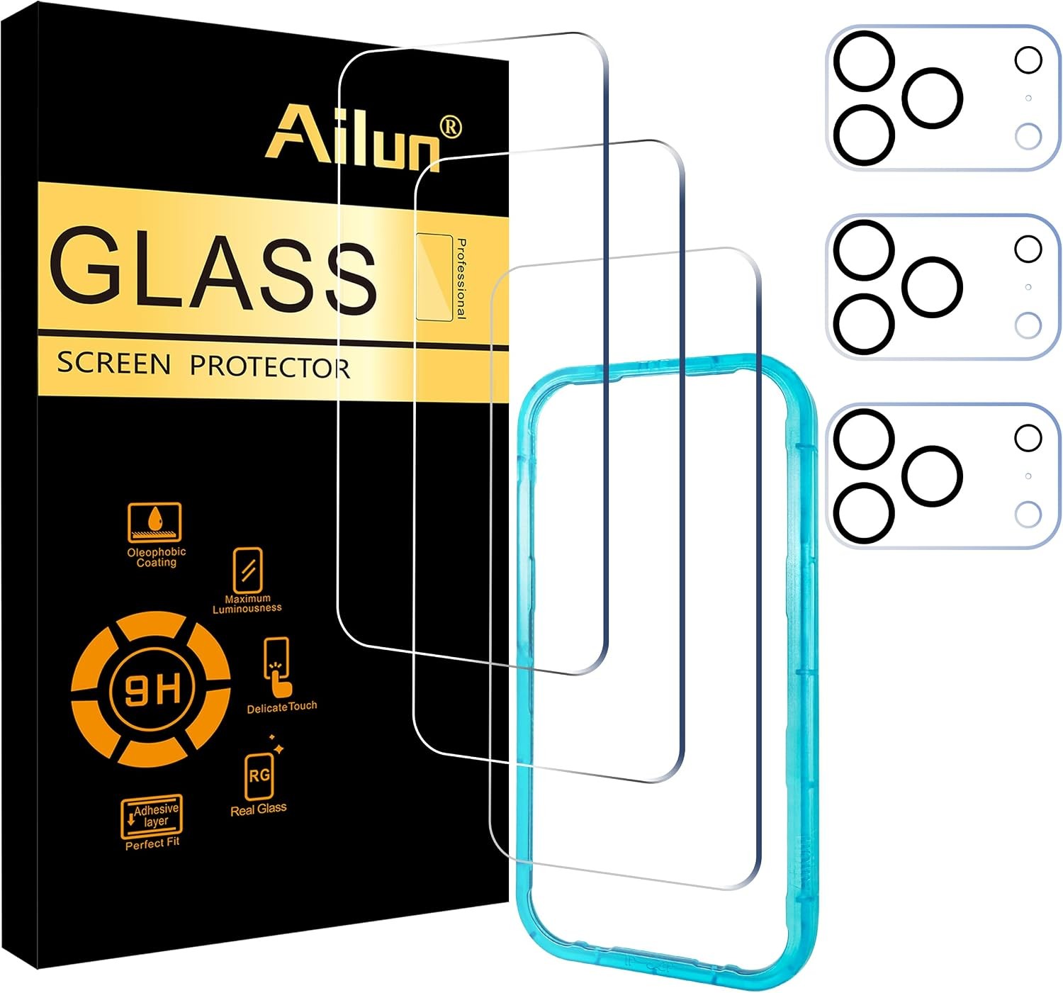 3 Pack Screen Protector for iPhone 17 Pro [6.3 inch] + Camera Lens Protector