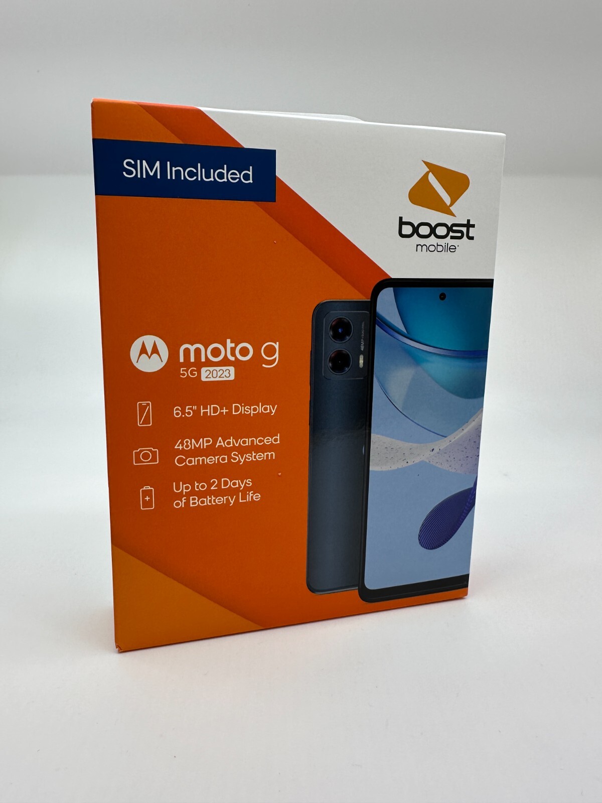 New & Sealed – Boost Mobile Moto G 2023 5G, 64 gb, Blue – Prepaid Smartphone