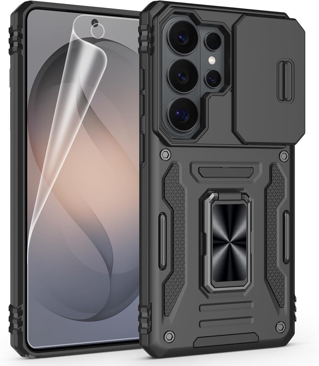 For Samsung Galaxy S26 Ultra Case w/ Military Grade Protective Cover & Kickstand