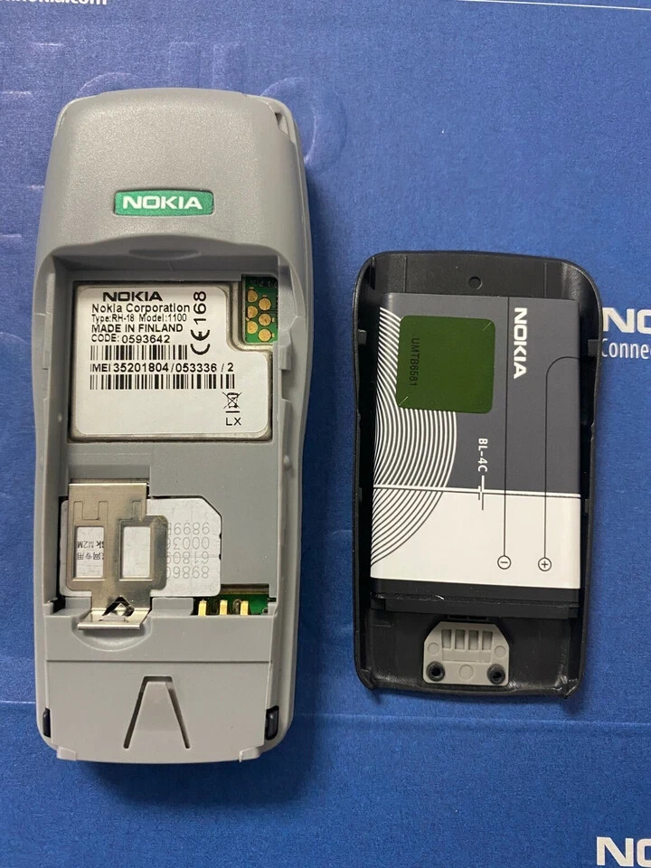 NOKIA 1100 Mobile Phone unlocked Classic game GSM Old Cellphones