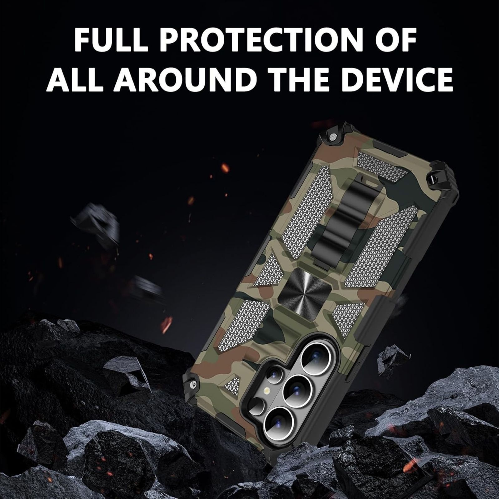 Camouflage Case for Samsung Galaxy S26 Ultra, Military Grade Shockproof Cover